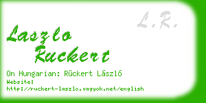 laszlo ruckert business card