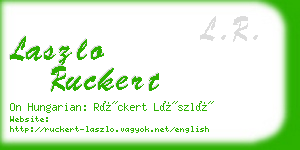 laszlo ruckert business card